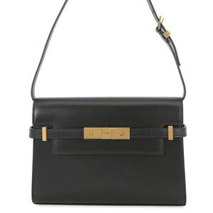 Saint Laurent Paris Manhattan Shoulder Bag Calf Leather Black